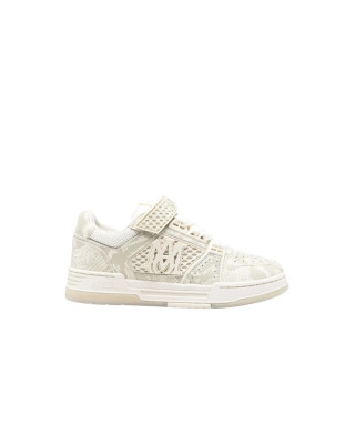 AMIRI MA Skyline Sneakers albi cu imprimeu in relief tip piele de piton